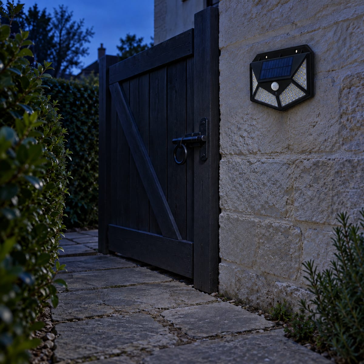 Side gate with light off