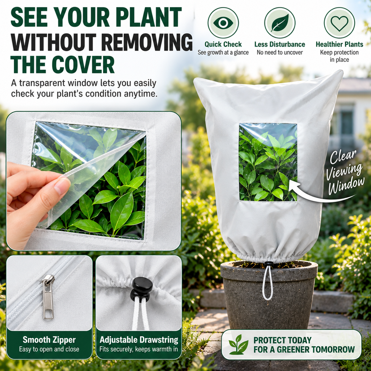 ⏳🔥LIMITED-TIME 50% OFF! ⏰WINTER GARDEN ESSENTIAL | Plant Frost Protection Cover – Breathable Reusable Cover for Shrubs, Pots & Young Trees