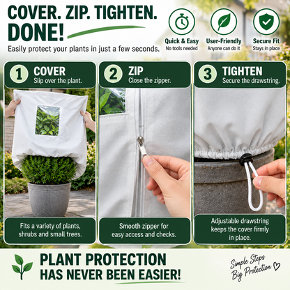 ⏳🔥LIMITED-TIME 50% OFF! ⏰WINTER GARDEN ESSENTIAL | Plant Frost Protection Cover – Breathable Reusable Cover for Shrubs, Pots & Young Trees