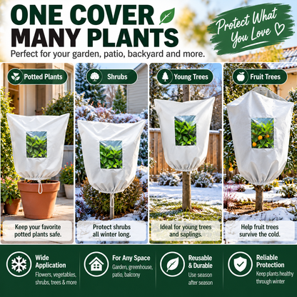 ⏳🔥LIMITED-TIME 50% OFF! ⏰WINTER GARDEN ESSENTIAL | Plant Frost Protection Cover – Breathable Reusable Cover for Shrubs, Pots & Young Trees