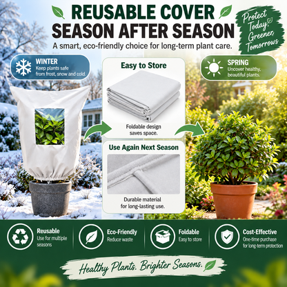 ⏳🔥LIMITED-TIME 50% OFF! ⏰WINTER GARDEN ESSENTIAL | Plant Frost Protection Cover – Breathable Reusable Cover for Shrubs, Pots & Young Trees