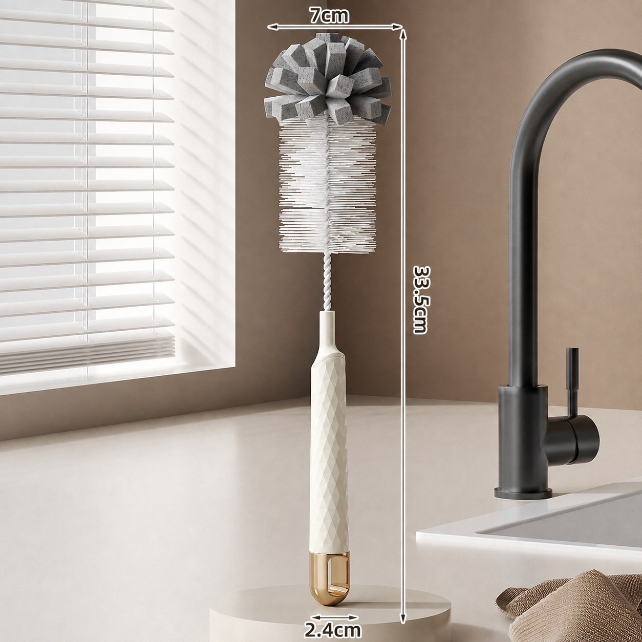 2-in-1 Long Handle Bottle & Cup Cleaning Brush