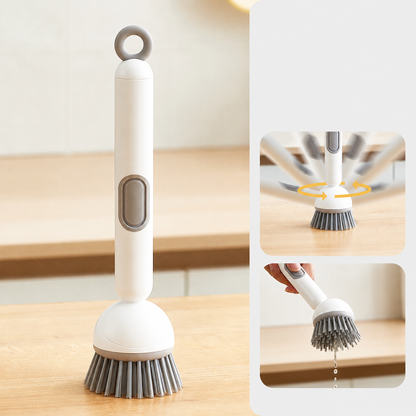 Rotating Soap-Dispensing Dish Brush