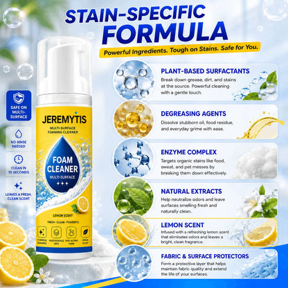 Over 100,000 jars sold💕 – Foam No-Rinse Cleaner — One Foam, More Surfaces for Tough Stains, Sofas, Carpets, Upholstery & Car Interiors.