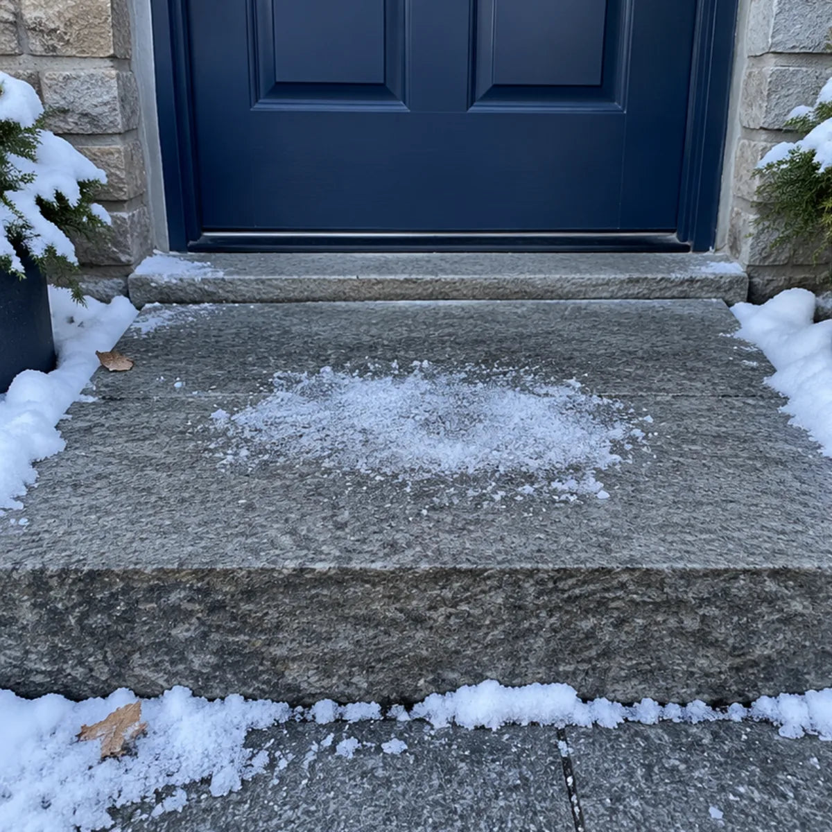 Illustrative frosty outdoor patch before targeted care
