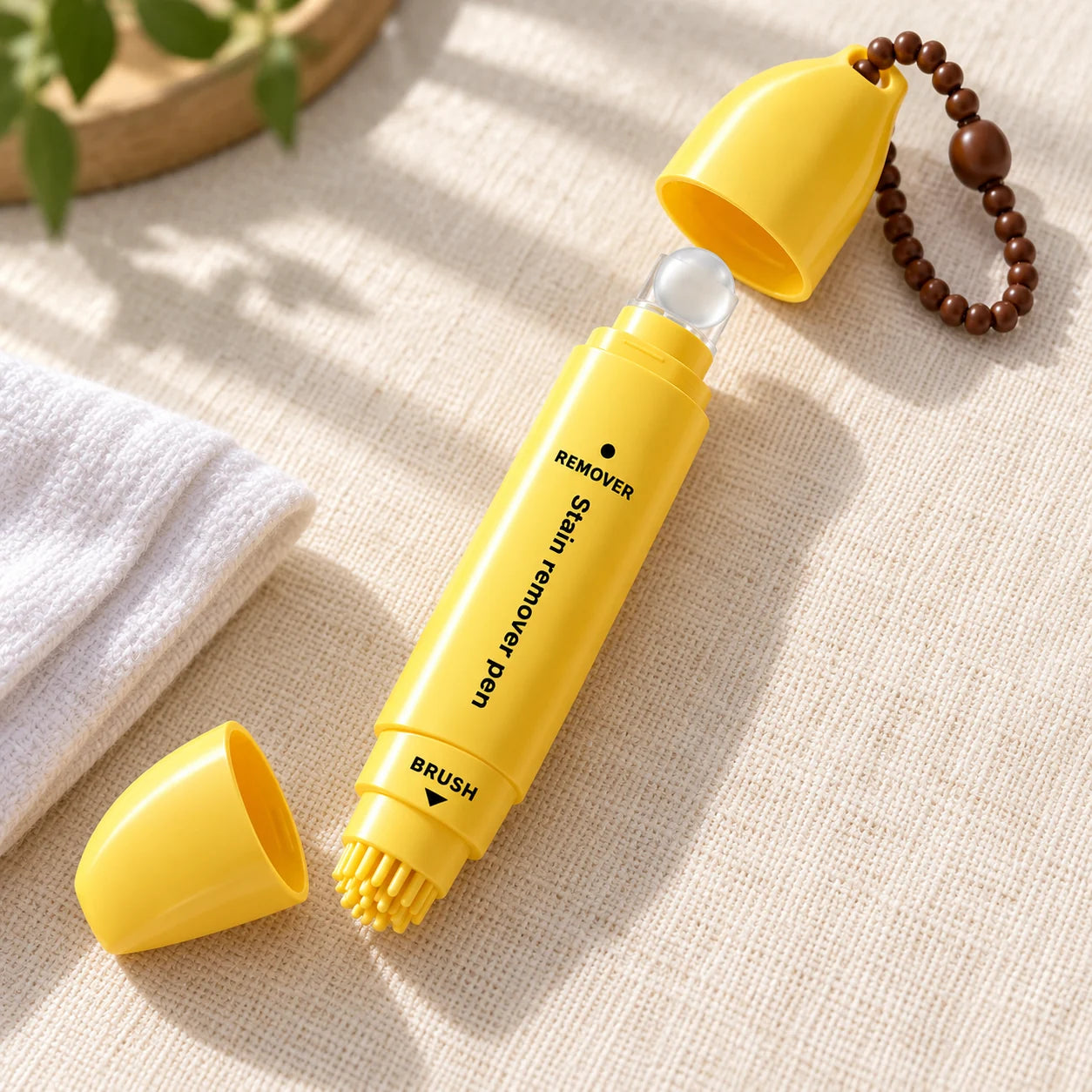 Close-up of the rollerball applicator and silicone brush