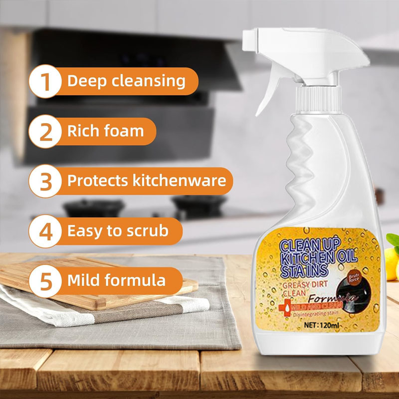 Heavy-Duty Kitchen Degreaser Spray – Fast Grease Remover 🍑