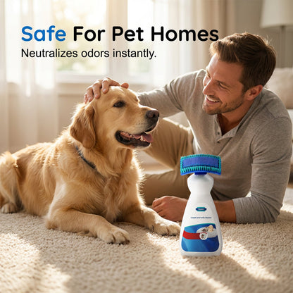🧽 Instant No-Wash Carpet & Sofa Cleaner with Scrub Brush – Tough Stain & Grease Remover, Ideal for Furniture, Car Seats & Home 🌟