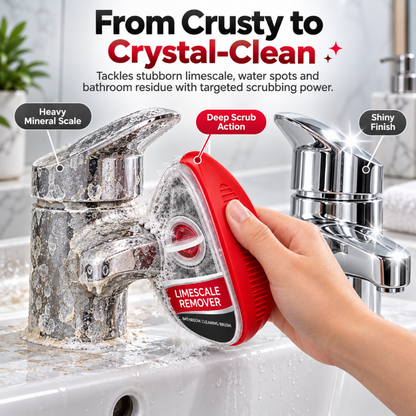 🧼 Ergonomic Limescale Remover Bathroom Cleaning Brush – Long Handle Crevice Scrub, Ideal for Shower Glass, Tub & Grout Lines 🌟