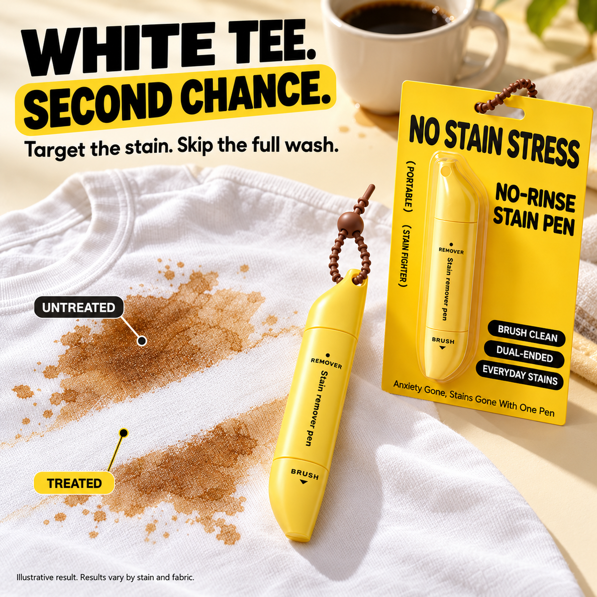 Portable dual-head stain remover pen product image 3